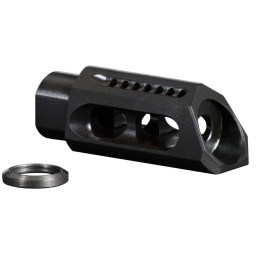 Yankee Hill 3085MBA Slant Muzzle Brake Black Steel with 5824 tpi Threads  2.75 OAL for 30 Cal ARPlatform