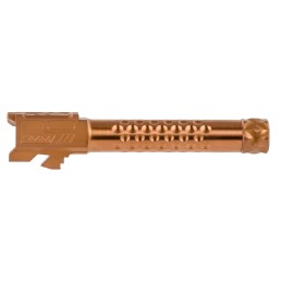 ZEV BBL19OPTTHBRZ Optimized Match Grade  9mm Luger Compatible w Glock 19 Gen14 4.02 Bronze DLC 416R Stainless Steel DimpledThrea