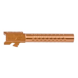 ZEV BBL17OPT5GBRZ Optimized Match  9mm Luger Compatible wGlock 17 Gen5 4.49 Bronze PVD 416R Stainless Steel Dimpled Barrel