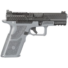 ZEV OZ9CXCPTCOMG OZ9 Combat Compact 9mm Luger Caliber with 4.49 Barrel 171 Capacity Gray Finish Picatinny Rail Frame SerratedOpt