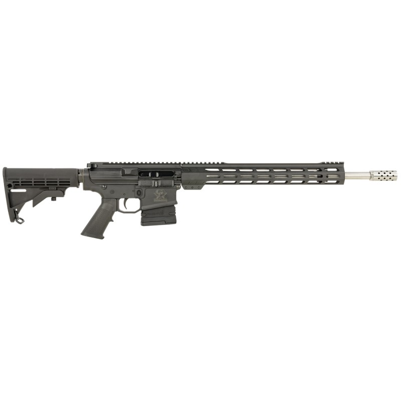 Great Lakes Firearms GL10308SSBLK AR10  308 Win 201 18 Stainless Black Rec MLok Handgaurd Carbine Stock A2 Grip Muzzle Brake