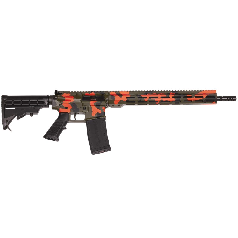 Great Lakes Firearms GL15223MCMP AR15 Mission 223 Wylde 301 16 Deer Camp Camo Rec15 MLok Handguard Black Carbine Stock  A2 Grip 