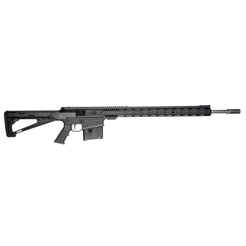 Great Lakes Firearms GL10LA300SSBLK AR10  300 Win Mag 51 24 Black 20 MLok Handguard Fixed Hogue OverMolded Stock A2 Grip Muzzle 