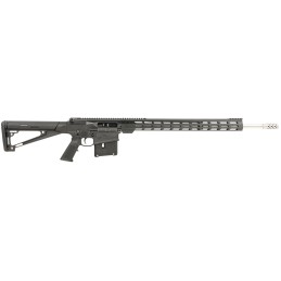 Great Lakes Firearms GL10LA7REMSSBLK AR10  7mm Rem Mag 51 24 Black 20 MLok Handguard Fixed Hogue OverMolded Stock A2 Grip Muzzle