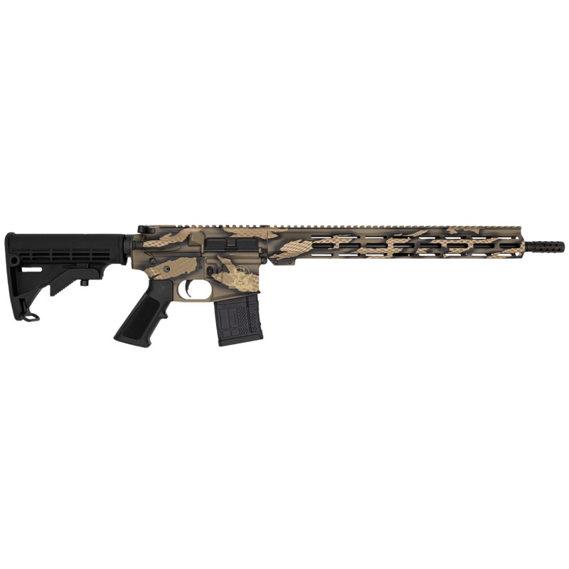 Great Lakes Firearms  AR15  223 Wylde 16 301 Serpent Tan Camo Rec15 Handguard Black M4 Stock  A2 Grip Muzzle Brake