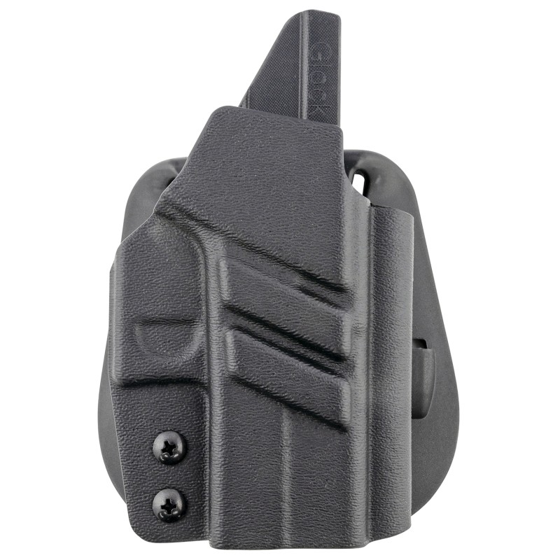 1791 Gunleather TACPDHOWBG43XMOSBLKR Tactical Kydex  OWB Black Kydex Paddle Compatible wGlock 4343X43X MOS Right Hand