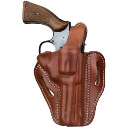 1791 Gunleather RVHX2CBRR RVHX2  OWB Size 02 Classic Brown Leather Fits Up to 4 Barrel KLFrame Belt Slide Right Hand