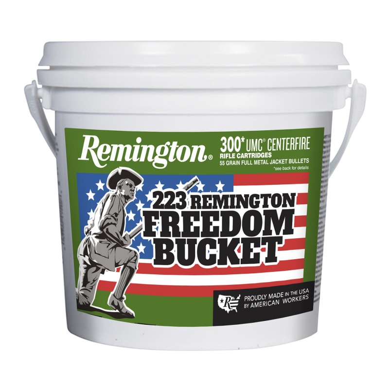 Remington Ammunition 23897 UMC Freedom Bucket 223 Rem 55 gr Full Metal Jacket