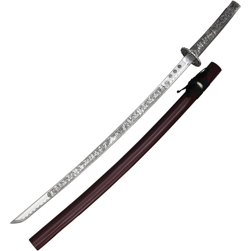 Katana Silver Engraved