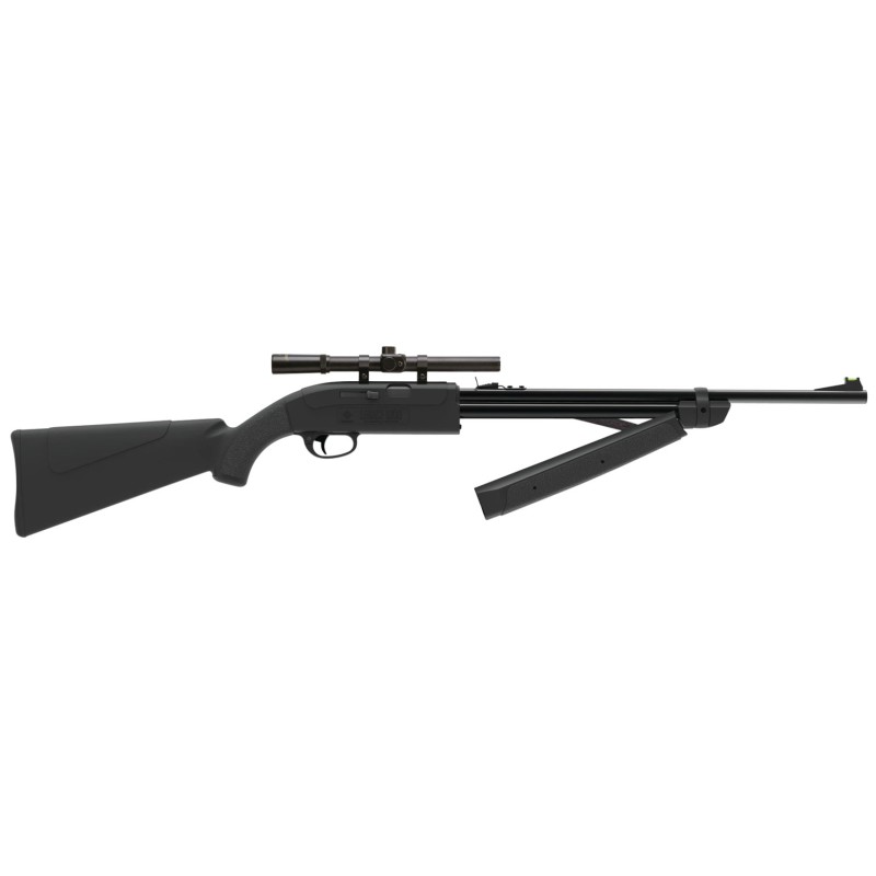 Crosman CLGY1000KT Legacy 1000 Air Rifle Pump 177 Black Rifled Steel Barrel Black Receiver Black Fixed All Weather Stock Crossbo