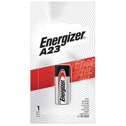 Energizer A23BPZ A23 Battery  Silver Miniature Alkaline 12 Volts 50 mAh Qty 72 Single Pack