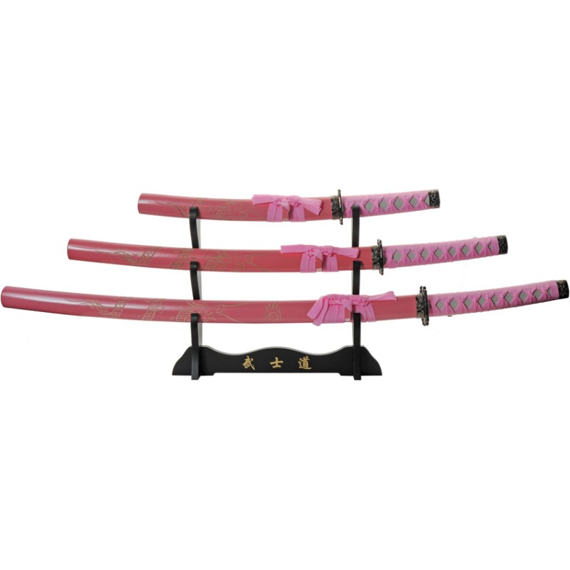 Pink Dragon Katana Set 3pc