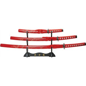 3pc Dragon Sword Set Red