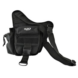 Rukx Gear ATICTSBB Sling Bag  Black 600D Polyester Single Strap