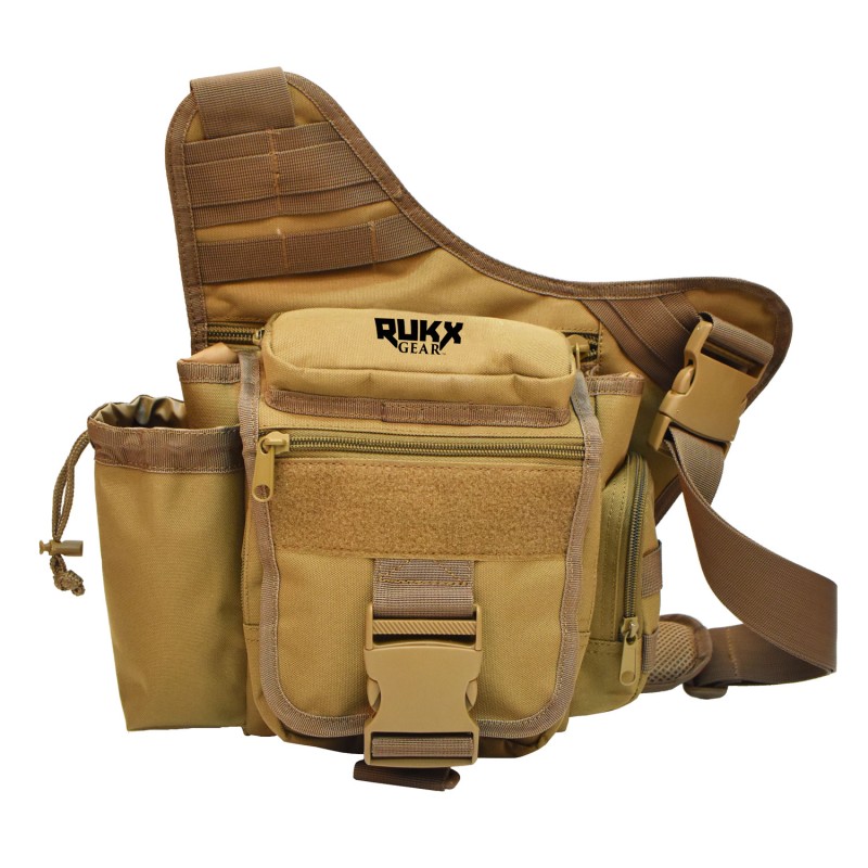 Rukx Gear ATICTSBT Sling Bag  Tan 600D Polyester Single Strap