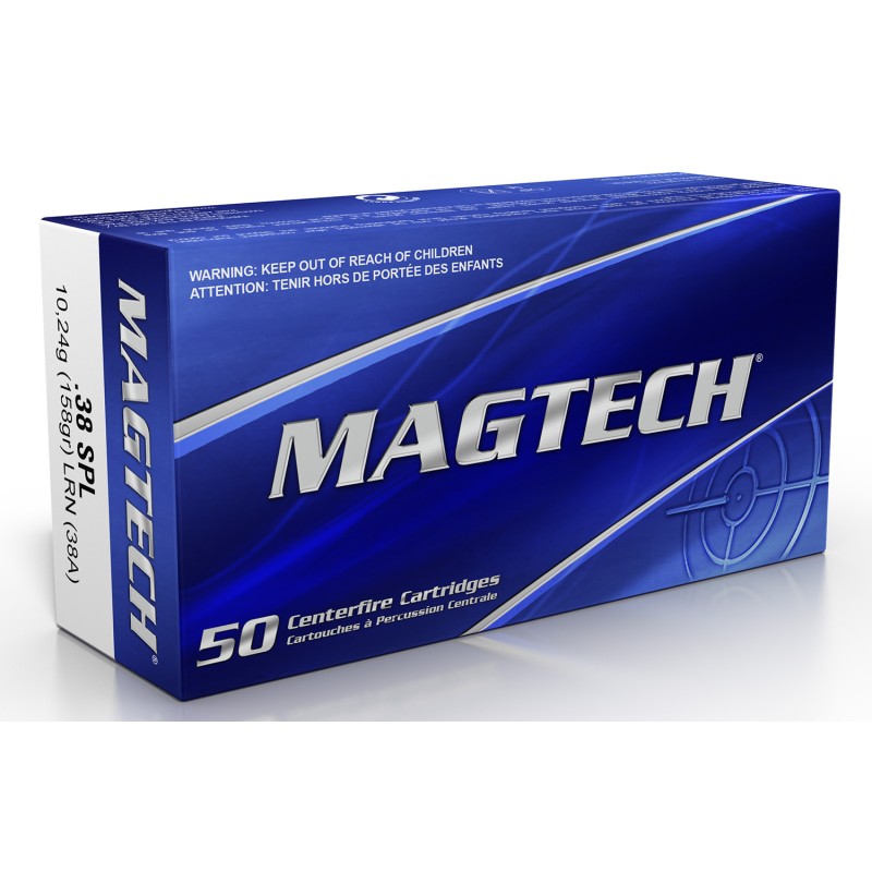 Magtech 38A RangeTraining  38 Special 158 gr Lead Round Nose 50 Per Box20 Case