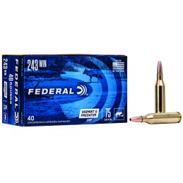 Federal AE24375VP American Eagle Varmint  Predator 243 Win 75 gr Jacketed Hollow Point 40 Per Box 5 Case