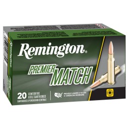 Remington Ammunition 27682 Premier Match 223 Rem 52 gr Boat Tail Hollow Point 20 Per Box 10 Cs