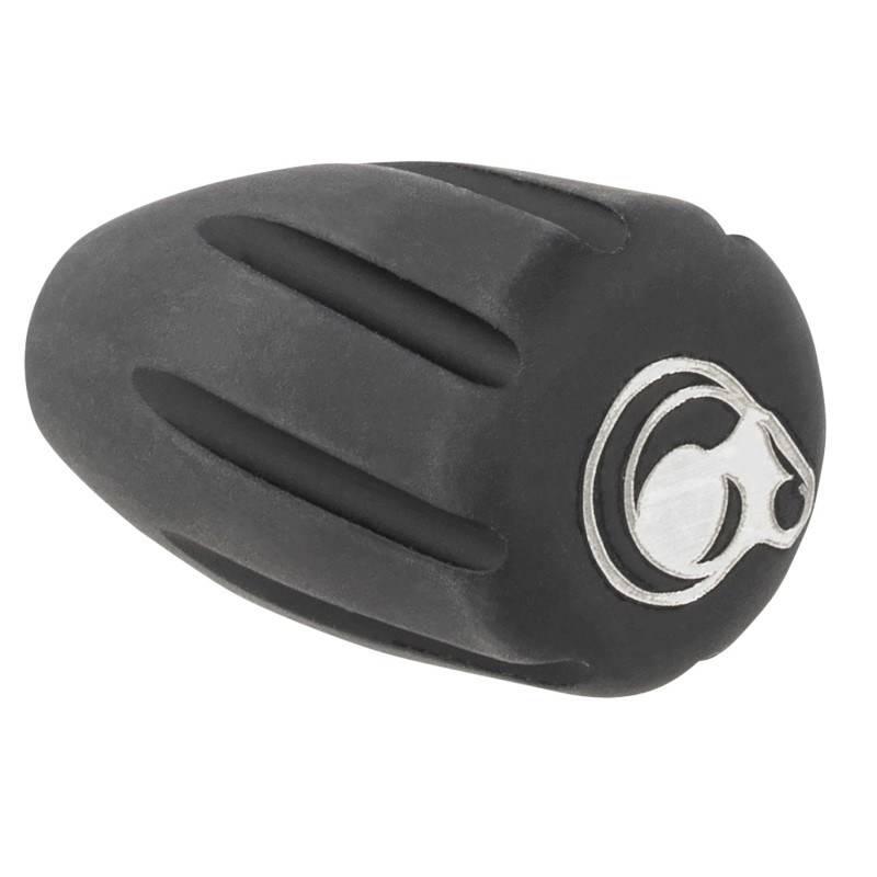 Christensen Arms 8100001900 Tactical Bolt Knob Black w White Logo Hardcoat Anodized Aluminum