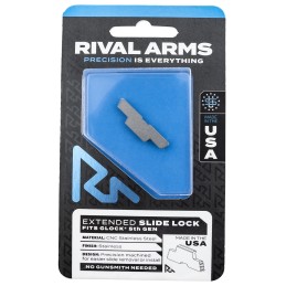 Rival Arms RARA80G002D Slide Lock  Extended Polished Stainless for Glock 341719 Gen5