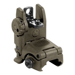 Magpul MAG248ODG MBUS Sight Rear  Olive Drab Green Polymer SpringLoaded Flip Up for AR15 M16