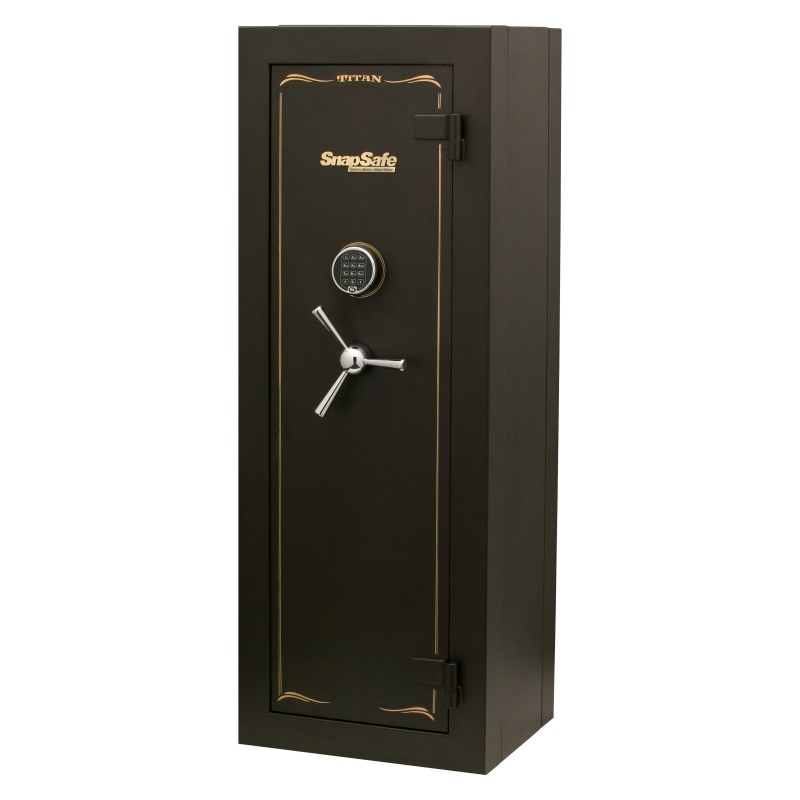 SnapSafe 75010 Titan Modular Safe Access CodeKey Entry Black 9 Gauge Steel 9 Gun Slots 12 Long  Gun Capacity