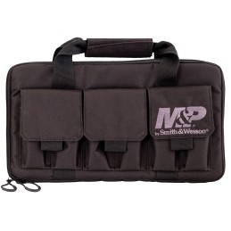 MP Accessories 110029 Pro Tac Handgun Case Black Nylon Holds 2 Handguns