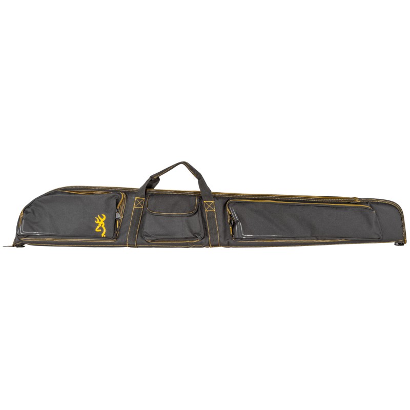 Browning 1419559902 Black  Gold Shotgun Case Black wBuck Mark Logo 600D Polyester Ripstop 54