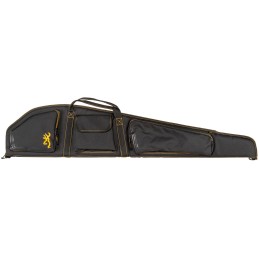 Browning 1419589901 Flexible Rifle Case Black  Gold 50 Black wGold Trim 600D Polyester Ripstop Rifle