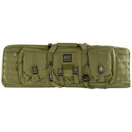 Bulldog BDT4037G BDT Tactical Single Green Nylon 3 Accessory Pockets Deluxe Padded Backstraps Lockable Zippers  Padded