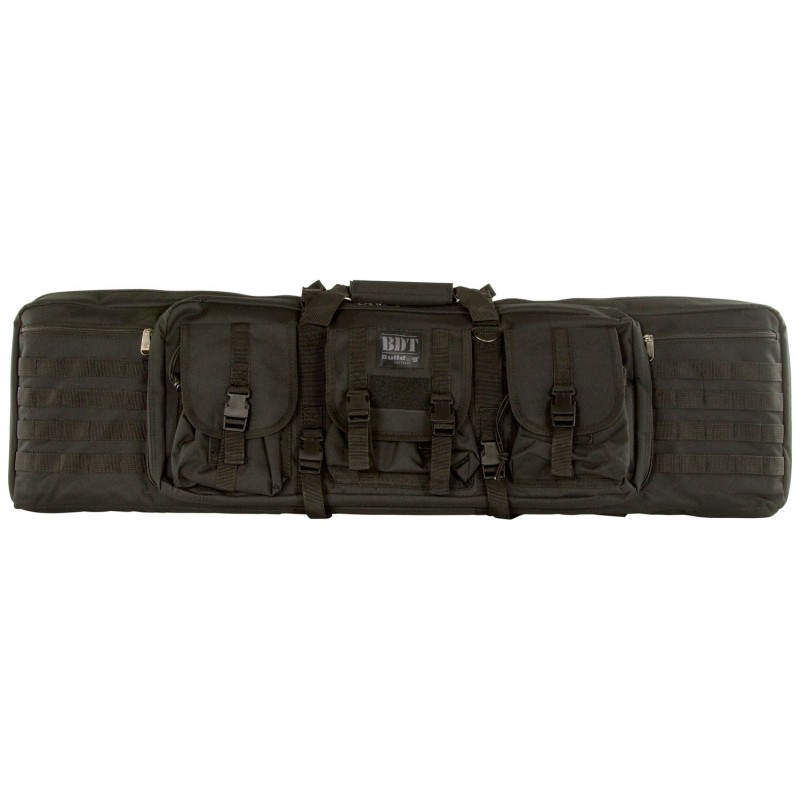 Bulldog BDT4043B BDT Tactical Single Black Nylon 3 Accessory Pockets Deluxe Padded Backstraps Lockable Zippers  Padded