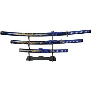 Gold Dragon Samurai Set Blue