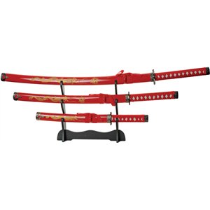 Gold Dragon Samurai Set Red