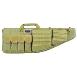 GPS Bags T35ART Tactical AR Case 35 Tan 1000D Nylon with Mag  Storage Pockets Lockable Zippers External Handgun Pocket  DuPont T