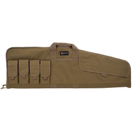 GPS Bags SRC42FDE Single Rifle Case Flat Dark Earth 600D Polyester w Mag Pouch Lockable Zippers  FleeceLining