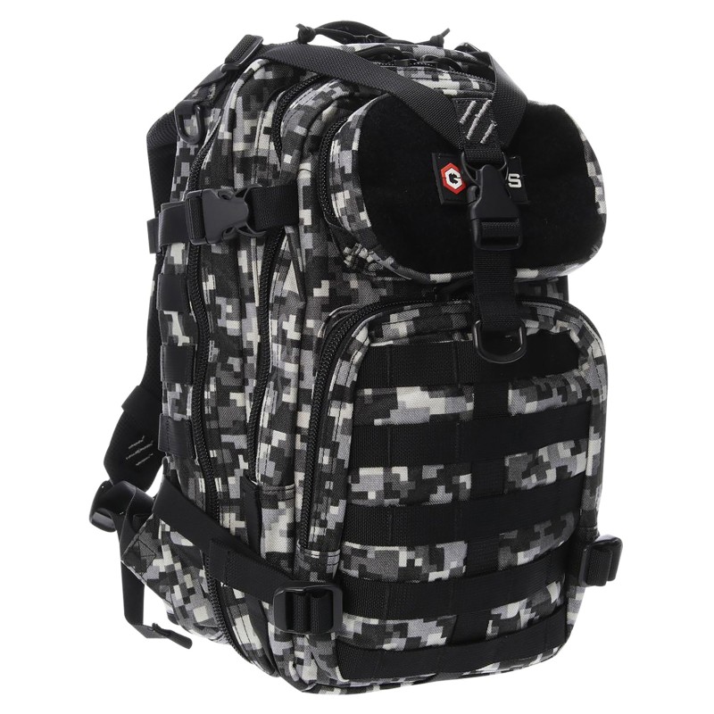 GPS Bags T1611BOBGD Tactical Bugout Bag Backpack Gray Digital 600D Polyester 2 Handguns