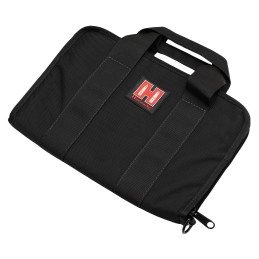 Hornady 99117 Pistol Case Soft BlackRed Holds 1 Handgun Cordura