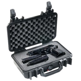 Pelican 1170000110 Protector Case Black Polypropylene Holds Handgun