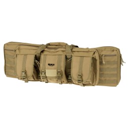 Rukx Gear ATICT36DGT Tactical Double Gun 36 Water Resistant Tan 600D Polyester w NonRust Zippers Holds up to 2 Rifles