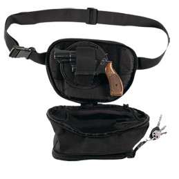 Bulldog BD850 Fanny Pack Small Handgun Holster Black WaterResistant Nylon Fits Up To 50 Waist Ambidextrous