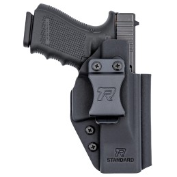 Rounded Gear RGUNVRSLSTNDRDBLK Universal Kydex  IWB Black Kydex Belt Clip Fits Standard Sized Handguns Right Hand