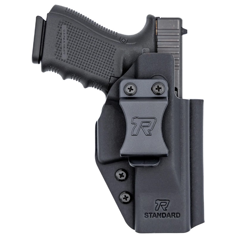 Rounded Gear RGUNVRSLSTNDRDBLK Universal Kydex  IWB Black Kydex Belt Clip Fits Standard Sized Handguns Right Hand