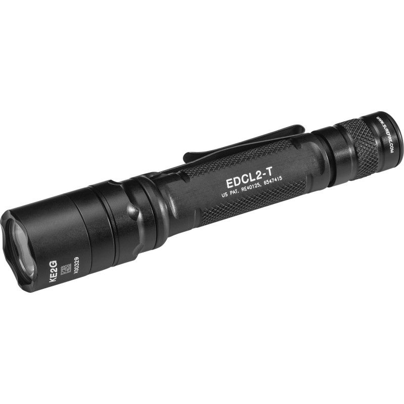 SureFire EDCL2T Everyday Carry Light 2  Black Anodized 51200 Lumens White LED