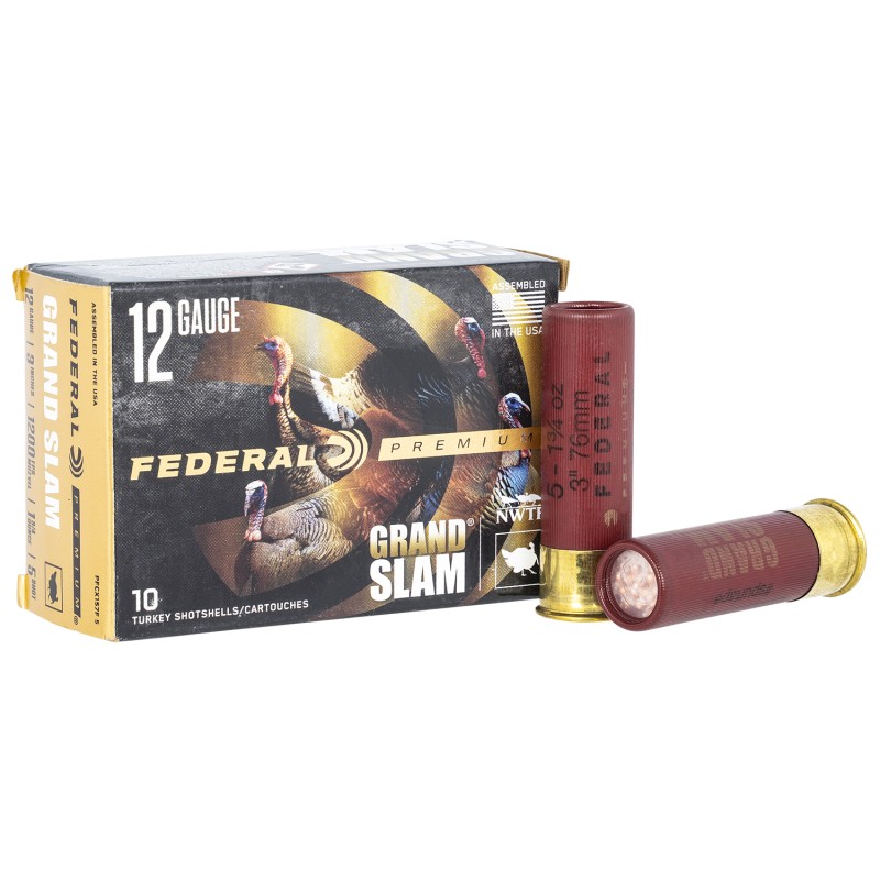 Federal PFCX157F5 Premium Grand Slam 12 Gauge 3 1 34 oz 5 Shot 10 Per Box 25 Cs