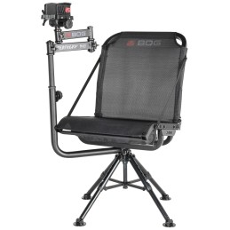 BogPod 1134447 DeathGrip 360  Shooting Rest Chair Black Aluminum Extendable Leg Height 400lbs. Weight Capacity