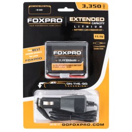 Foxpro EXTBATTCHGRAKE Extended Capacity Battery Kit  Black 11.1 Volts 3350 mAh Compatible with FoxPro HiJack