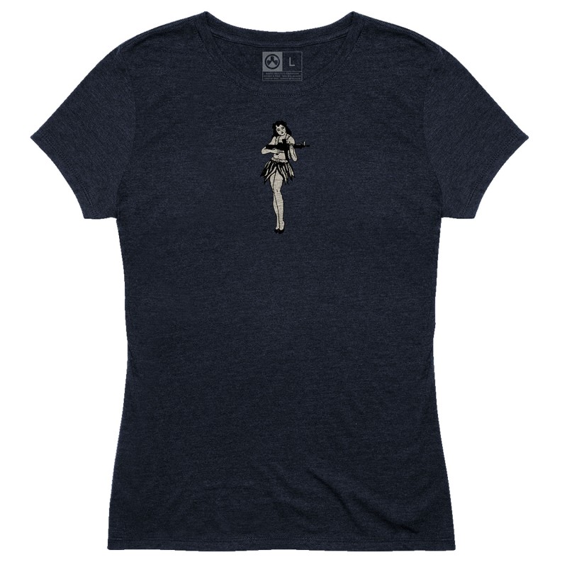 Magpul MAG1124410XS Hula Girl CVC Womens Navy CottonPolyesterRayon Short Sleeve XS