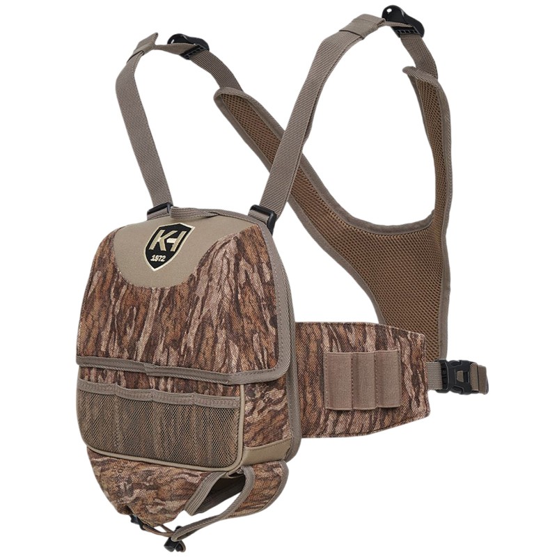 Moultrie KHT0103 Run N Gun Turkey Vest Chest Mossy Oak Bottomland