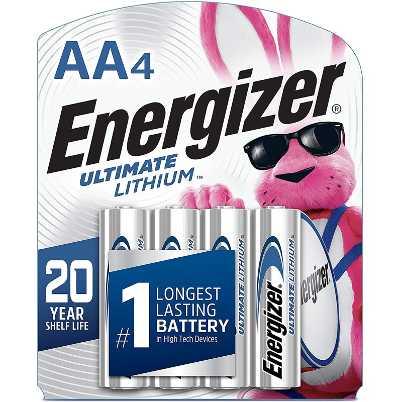 Energizer L91SBP4H3 AA Ultimate Lithium Silver 1.5V Lithium Qty 4 Single Pack