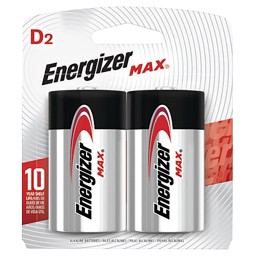 Energizer E95BP2 MAX D Batteries  Black  Silver Alkaline 1.5 Volt Qty 12 2 Pack